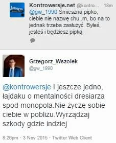 G.....M - Grzegorz Wszolek z m.in. Gazety Polskiej Codziennie, gryzie się na TT z Mat...