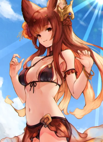 bakayarou - #randomanimeshit #granbluefantasy #anthuria #kemonomimi #swimsuit #animea...