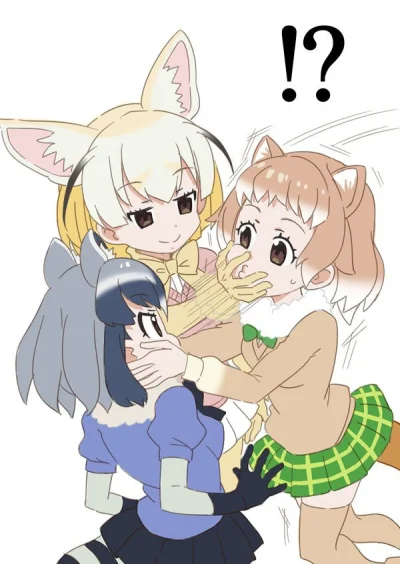 t.....t - #randomanimeshit #kemonofriends #blacktailedprairiedog #fennec #raccoon #ke...