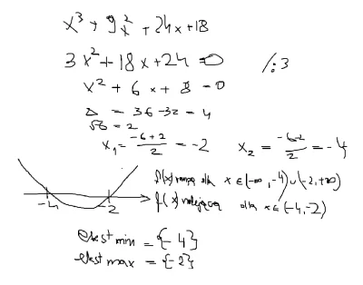 igiproject - @Baczy: a tam nie powinno byc 9x^2 ? 
Mireczki myslicie ze dobry wynik ...