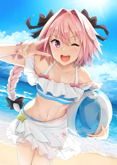 bakayarou - #randomanimeshit #fate #fategrandorder #astolfo #swimsuit #crossdressing ...