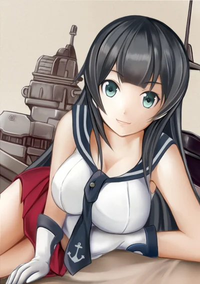 Azur88 - #randomanimeshit #anime #kantaicollection #agano #longhair #blackhair #bluee...