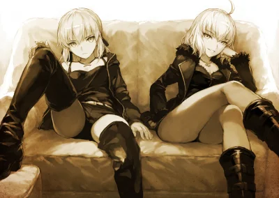 bakayarou - #randomanimeshit #fate #fategrandorder #saberalter #jeannealter #tighs #a...