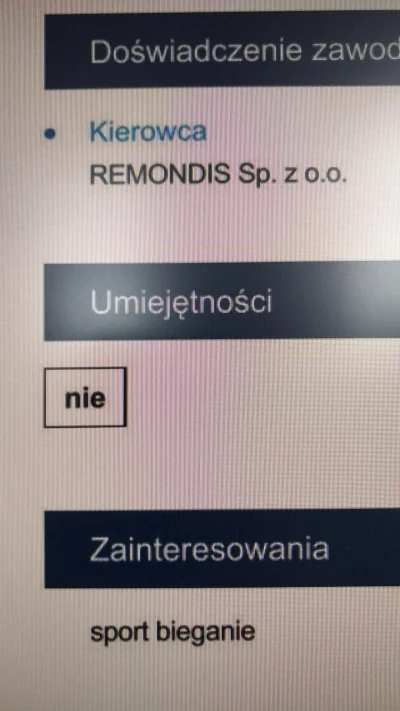 ramionko - @PanMaglev: kiedyś dostałam takie CV