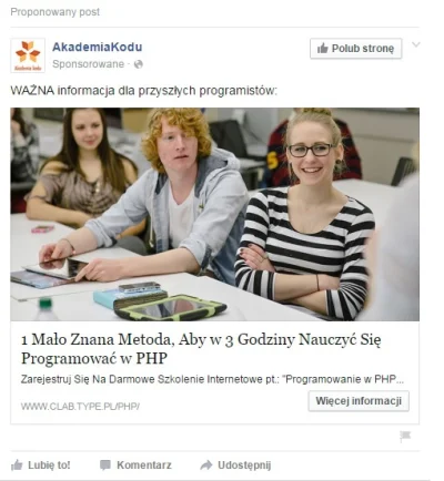 ArRog - Wynaleźli sposób jak nauczyć się programować w 3h!
Branża informatyczna 15k ...