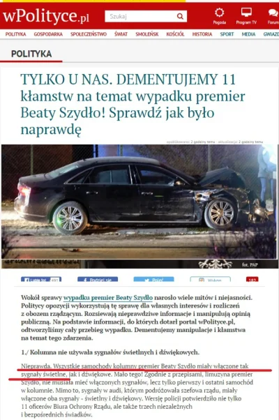 k1fl0w - @coskoduje: Wszystkie samochody kolumny premier Beaty Szydło miały włączone ...