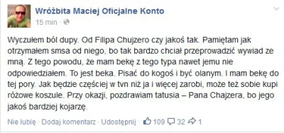 powodzenia - Filip #!$%@? xD

@Filip_Chajzer wołam xD



#wrozbitamaciej #filipchajze...