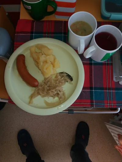 Kwassokles - #szpital #jedzenie #zdrowie Obiad miłe zaskoczenie ziemniaki do tego sma...