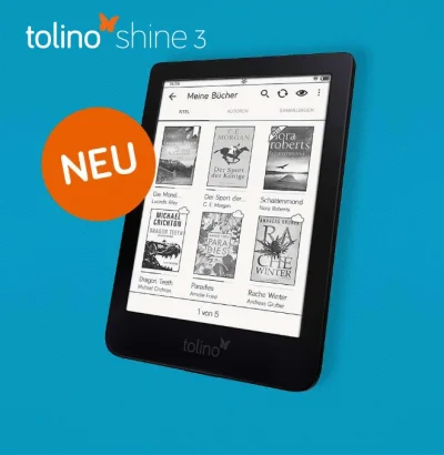 Cyfranek - Nowy czytnik z rodziny Tolino - Tolino Shine 3 - trochę mniejszy i z lepsz...