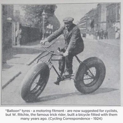 t.....u - Zdjęcie z magazynu Cycling z 1924r przedstawiającego W. Ritchie na własnorę...