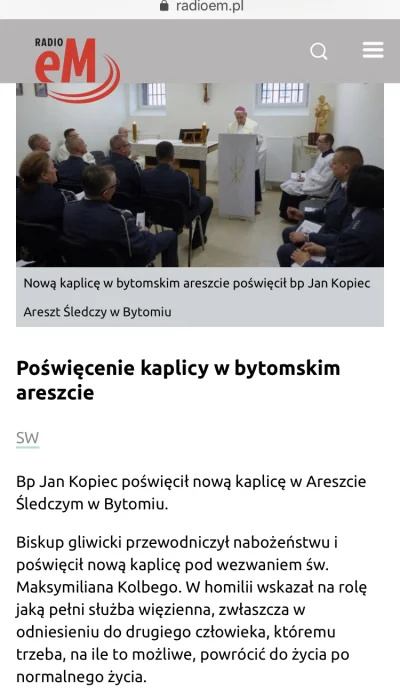 sklerwysyny_pl - #sklerwysyny #aresztsledczy #bytom #sluzbawiezienna #kaplica #poswie...