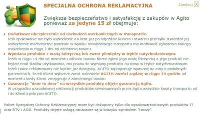 bodzi_dzwunik - Specjalna Ochrona Reklamacyjna od Agito kosztuje 15zł. Czy mi się wyd...