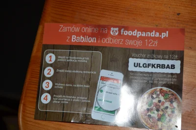 Dikon - #foodpanda 

#pizzaportal 

#babilon



Rabacik do Foodpanda na 12 złociszy z...