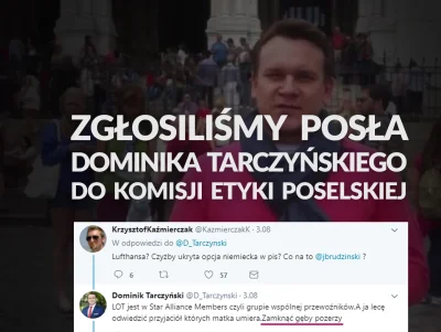 LiberalniDemokraci - ZGŁOSILIŚMY POSŁA TARCZYŃSKIEGO DO KOMISJI ETYKI POSELSKIEJ

D...