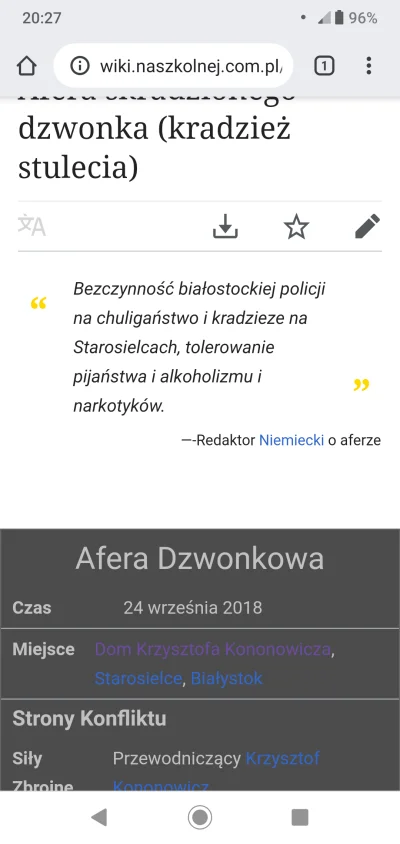 OscylatorEkonomicny - Buszując po Kononopedii trafiłem na rocznicę afery ( ͡° ͜ʖ ͡°)
...