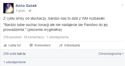 M.....e - W sumie Gacek to #ladnapani, ale faktem jest że do radia się średnio nadaje...