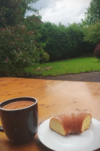 Vegan - Nie ma to jak deser na ogrodzie. #keto babka z mąki migdałowej polana polewą ...