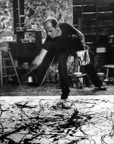 Gloszsali - @Garmil Warto dodać że Pollock malował rozkładając płótno na podłodze (co...