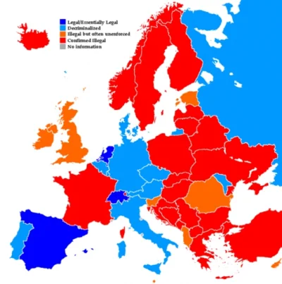 johanlaidoner - Status prawny marihuany w Europie (kliknąć aby powiększyć)