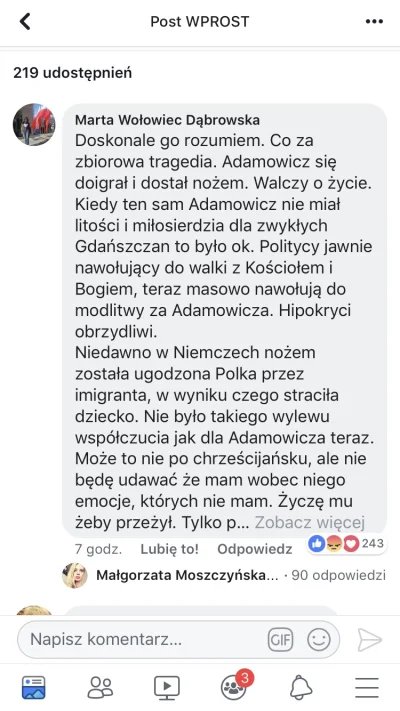 aglegola - Fanka ONRu wypowiada się o śmierci Adamowicza. Wypowiada się publicznie po...