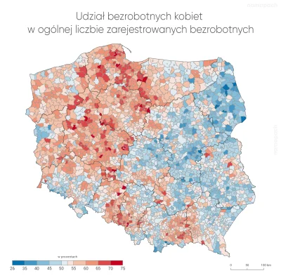 W.....6 - Udział bezrobotnych kobiet w ogólnej liczbie zarejestrowanych bezrobotnych
...