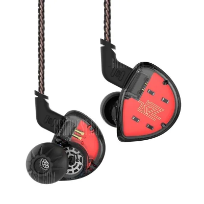 n_____S - KZ ES4 Hybrid In-ear Earphones No Mic Black - Tylko dla nowych klientów (ko...