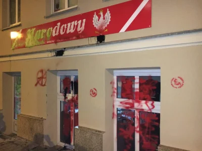 f.....i - Zniszczyć symbolr narodowe tylko i wyłącznie z powodu innych przekonań poli...