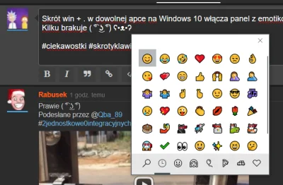 Pitzonik - Skrót win + . (znak windows + kropka) w dowolnej apce na Windows 10 włącza...