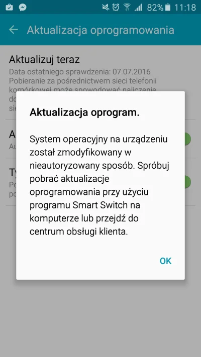 SuchyArbuz - @signap mi takie coś wyskakuje. Sam telefon działa bez zarzutu gdyby nie...