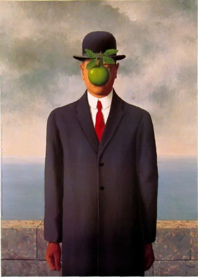 Malandrino - #sztuka #surrealizm Syn człowieczy René Magritte 1964r.