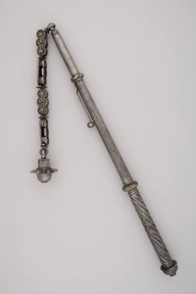 myrmekochoria - Niemiecki korbacz (2,5 kg, 110 cm) z XVI wieku.

Muzeum: http://www...