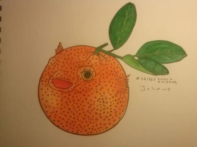 julowa - 36/365 owoc + zwierzę.
Rozdymka pomarańczowa.
#365luty