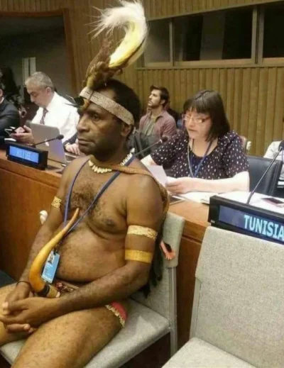 angela09 - Urzędnik rządowy z wyspy Papui Nowej Gwinei na szczycie ONZ w Nowym Jorku ...