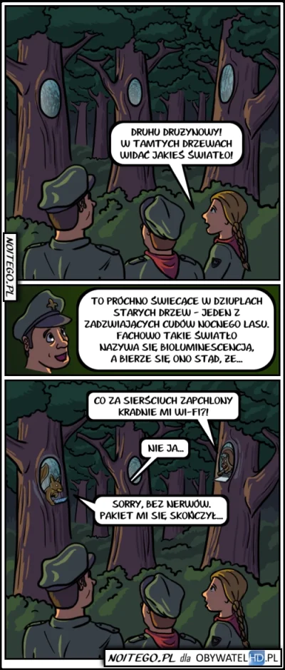 pogop - Tajemnice lasu #humorobrazkowy #komiks #noitego #komiksinternetowy #wifi #tec...