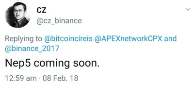 La-Flame - Zablokowane #binance to jedno. CZ napisał, że nadchodzi Nep5, wiecie co to...