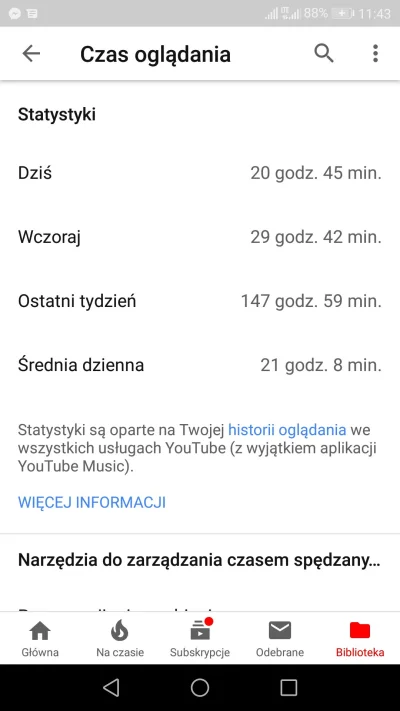 wonsztibijski - YouTube dodało statystyki oglądania do aplikacji.
Wrzucajcie swoje wy...