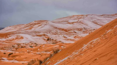 Nedved - Śnieg na Saharze. Zdjęcie wykonał 19 grudnia 2016 roku fotograf Karim Bouche...
