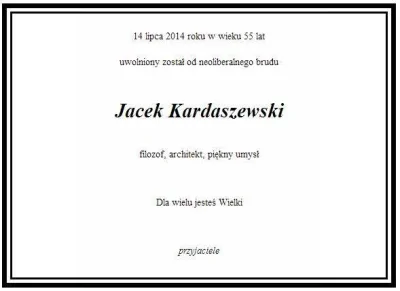 A.....i - Jeśliby wierzyć źródłom to w dniu dzisiejszym odszedł od nas wybitny lewico...