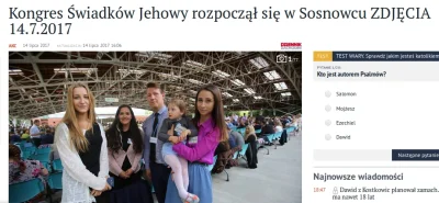 bioslawek - Kongres Świadków Jehowy rozpoczął się w Sosnowcu ZDJĘCIA 14.7.2017

Czy...