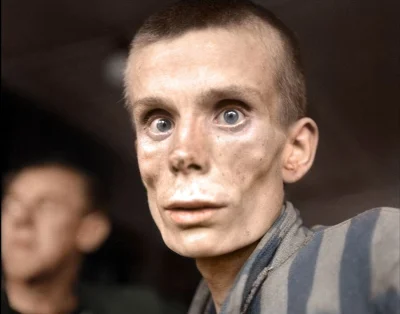 brusilow12 - 18-letnia Rosjanka uwolniona z obozu koncentracyjnego w Dachau, 1945 r.