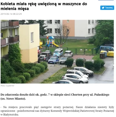 radek-oryszczyszyn - Tymczasem w Białymstoku pięć zastępów straży pożarnej wyciągało ...