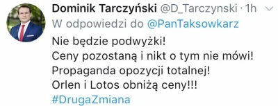 mrbarry - Panie pośle Tarczyński trzymam za słowo. Teraz benzyna w granicach 4.10, li...