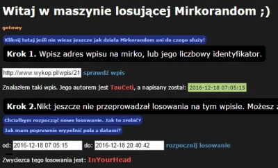 TauCeti - @InYourHead Gratuluję wygranej.

SPOILER