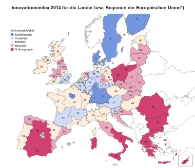 Majestic12 - Ranking innowacyjności w UE - Polska południowo-wschodnia wyżej niż półn...