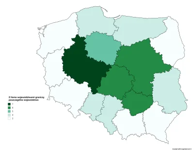 arturo1983 - Z iloma województwami graniczy dane województwo

#mapporn #mapy #karto...