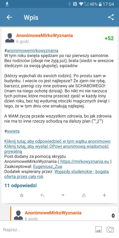 AlfredoDiStefano - Zjem dziś schabowego wbrew tradycji więc pochwalę sie tym w intern...