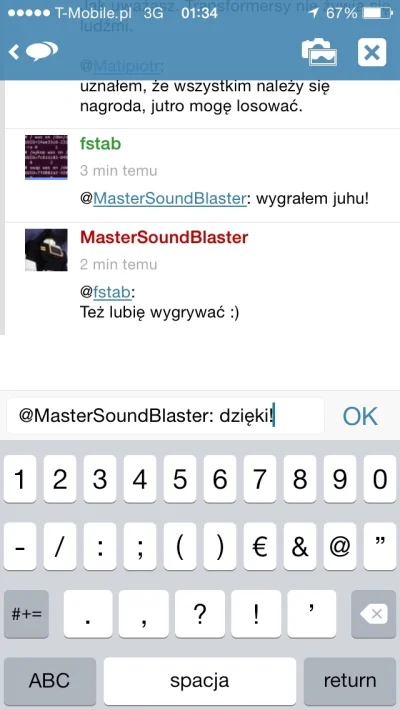 AreQPL - @MasterSoundBlaster: dzięki!