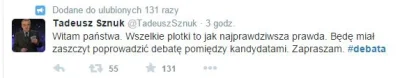 ish_waw - Pan Tadeusz Sznuk potwierdził, że poprowadzi #debata w TVP 1 dzis o 20:25. ...