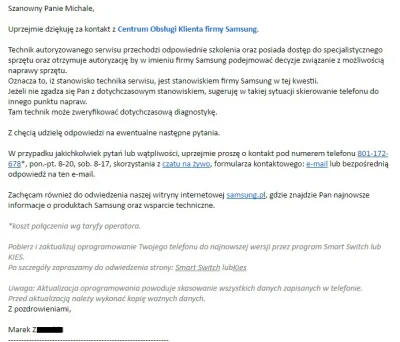 woje - A na potwierdzenie tego, że stanowisko technika = stanowisko Samsung Polska, w...