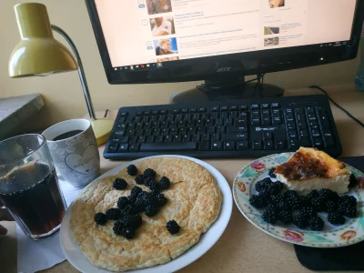 Estetykatopodstawa - Posiłek przedtreningowy: 
Omlet owsiany + fit sernik(przepis zna...